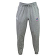 The Clover Middle Girls Leisure Sweatpant by EMB Canterbury features a drawstring waistband, white logo on the left thigh, and a colorful emblem on the right thigh, crafted for comfort and style. Displayed against a plain white background.