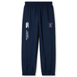 The Clover Middle Girls Cuffed Hem Stadium Pant by EMB Canterbury features an elasticated waist and ankles, cuffed hem, and displays the "Canterbury of New Zealand" logo along with the Clovis Rugby crest on the front.