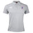 Light grey short-sleeve Clover Middle Girls Waimak Polo by EMB Canterbury, featuring a Canterbury logo on the right chest and a Clovelly Rugby crest on the left.
