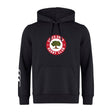 The Chico Oaks Club Hoodie by WRS Canterbury is made from soft sweatshirt fleece, features a front pocket, and is adorned with a tree logo and "Caldor's Rugby Club" text on the chest. Enhance your sporty style with authentic Canterbury branding on this black hoodie.