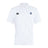 The Clover Middle School Club Dry Polo by EMB Canterbury features short sleeves, a collar, Vapodri Technology for breathability, the Canterbury logo on the right chest, and the club crest on the left chest.