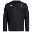 The Columbus Kodiaks Full Color Logo Club Vaposhield Contact Top by EMB Canterbury is a black long-sleeve athletic pullover with Micro Diamond ripstop, the Canterbury logo on the right chest, and a Kodiaks crest on the left.