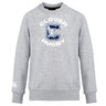 The Clover Middle School Club Crew Sweatshirt by WRS Canterbury features "Clover Rugby" in white and navy, a bold "C," eagle graphic on the chest, ultra-soft feel, and a white Canterbury logo on the left sleeve.