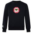 The Chico Oaks Club Crew Sweatshirt by WRS Canterbury is an ultra-soft black sweatshirt featuring the "Chico Oaks Rugby Club" logo with a tree on the front and a small embroidered CCC logo on the left sleeve, reflecting Canterbury's signature style.