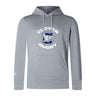 The Clover Middle School Club Lightweight Hoodie by WRS Canterbury is a light gray hoodie with "Clover Rugby," a large "C" with clover and bird graphic on the chest, and a classic kangaroo pocket for comfort.