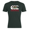 The WRS Canterbury California CCC Flag Club T-shirt is a dark green tee with a bear flag design and “canterbury” in red on the front—ideal for showing your rugby state pride.