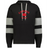The WRS Augusta Nations of Rugby Canada Jackson Way Hoodie features black fabric, gray sleeve stripes, a front pocket, and "Canada Rugby" with a red maple leaf printed on the chest.