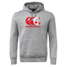 The Canterbury Canada CCC Flag Club Hoodie from WRS Canterbury showcases a gray design with a bold red logo and maple leaf on the chest, complemented by sleeve branding. This sweatshirt fleece merges style and comfort effortlessly.