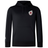 The EMB Canterbury Canterbury Canada Shield Club Lightweight Hoodie is black with a front pocket and a red maple leaf on a white shield patch on the left chest—ideal apparel for Canada supporters.
