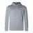 The EMB Canterbury Canada Shield Club Lightweight Hoodie features a light gray design with drawstrings, front pocket, and a red maple leaf on the chest—ideal for Canada fans or as a comfortable rugby hoodie.