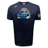 A navy blue rugby sports tee featuring a graphic of a panther and the text "North Carolina Rugby All Stars." The right sleeve has "World Rugby Shop" printed on it. Engineered with VapoDri technology, this moisture-wicking t-shirt ensures you stay dry and comfortable. Introducing the NC All Stars Tempo Vapodri T-Shirt by Canterbury, available from WRS Canterbury.