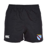 Black short with elastic waist CCC logo on lower right leg and Washington Scandals on lower left leg.