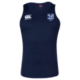 Front of Navy performance singlet with White CCC logo on the right chest and Des Moines  right chest