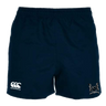 A Suffolk Bull Moose Rugby Canterbury Professional Polyester Pocketed Rugby Short with the WRS Canterbury logo on it.