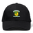 Blackthorn RFC Flexfit Drill Cap by EMB Canterbury with an embroidered logo reading "Blackhorn Football Rugby Club," featuring a green and yellow emblem with crossed rugby posts and a curved brim.