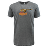 Supersoft T-shirt from WRS LAT in gray, showcasing a cheetah illustration and the text "Toyota Cheetahs" with a stylized swoosh design—a must-have for rugby enthusiasts.