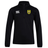Black Burger Boys RFC Club 1/4 Zip Mid Layer Training Top by EMB Canterbury with logo on the right chest and a yellow and green emblem on the left.
