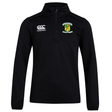 Black Blackthorn RFC Club 1/4 zip mid-layer pullover featuring the EMB Canterbury logo on the right chest and a sports team emblem on the left chest.