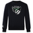 A black WRS Canterbury Chicago Valkyries Club Crew Sweatshirt with a winged skull graphic design in green and white on the front.