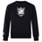 Black Troy University Rugby Club Crew Sweatshirt by WRS Canterbury with a shield-shaped crest featuring heraldic symbols on the chest and a small logo on the left sleeve.