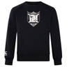 Black Troy University Rugby Club Crew Sweatshirt by WRS Canterbury with a shield-shaped crest featuring heraldic symbols on the chest and a small logo on the left sleeve.