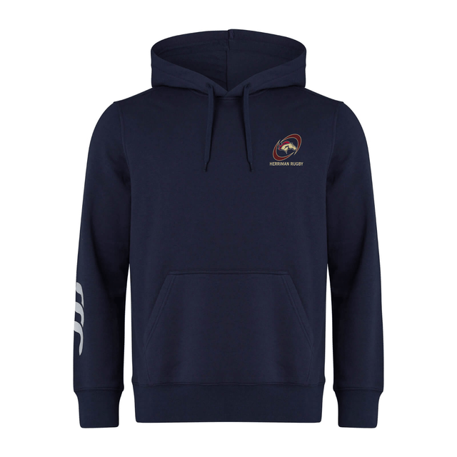 A premium Herriman High School Canterbury Club Hoodie with an embroidered logo by WRS Canterbury.