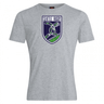 Gray cotton blend Seattle Rugby Club Club Plain Tee with "Seattle Rugby" logo featuring a stylized green and purple orca in a shield design and WRS Canterbury branding.