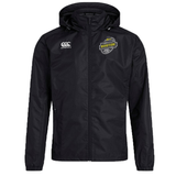 Black Boston RFC Club Vaposhield sports jacket with hood, displaying the CCC logo on the right chest by EMB Canterbury.