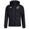 Black Boston RFC Club Vaposhield sports jacket with hood, displaying the CCC logo on the right chest by EMB Canterbury.