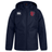 Navy blue Charlotte Cardinals Rugby Club Club Vaposhield Stadium Jacket with hood, featuring a CCC Rugby Club logo on the right chest and a red emblem on the left by EMB Canterbury.