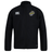 Black Boston RFC club track jacket made of lightweight polyester with a zip front, featuring a "boston" logo on the right chest and a logo on the left chest by EMB Canterbury.