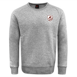 The West Potomac RFC Club Crew Sweatshirt by WRS Canterbury features a small red and white shield logo on the left chest, a subtle sleeve cuff logo, and ultra-soft fabric for comfort and understated style.