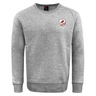 The West Potomac RFC Club Crew Sweatshirt by WRS Canterbury features a small red and white shield logo on the left chest, a subtle sleeve cuff logo, and ultra-soft fabric for comfort and understated style.