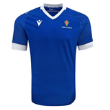 Blue Macron Samoa Authentic Matchday Home Jersey 23/24 with a team emblem on the left chest.
