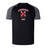 The Denver Highlanders RFC Elite Training Tee by WRS Canterbury is a black and gray shirt featuring the "Denver Highlanders Rugby" logo on the chest, crafted with Vapodri fabrics for optimal performance.