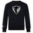The DePaul University Club Crew Sweatshirt by WRS Canterbury is an ultra-soft black sweatshirt featuring a stylized white bull head logo on the front and an embroidered CCC logo on the left sleeve.