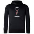 The Dallas Harlequins Club Lightweight Hoodie by Canterbury features a colorful harlequin figure between "Dallas" and "Harlequins," a kangaroo pocket, lightweight polyester hood, and WRS Canterbury branding.