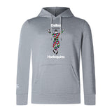 The Dallas Harlequins Club Lightweight Hoodie by WRS Canterbury features a Harlequin graphic with "Dallas" above and "Harlequins" below, plus a handy kangaroo pocket.