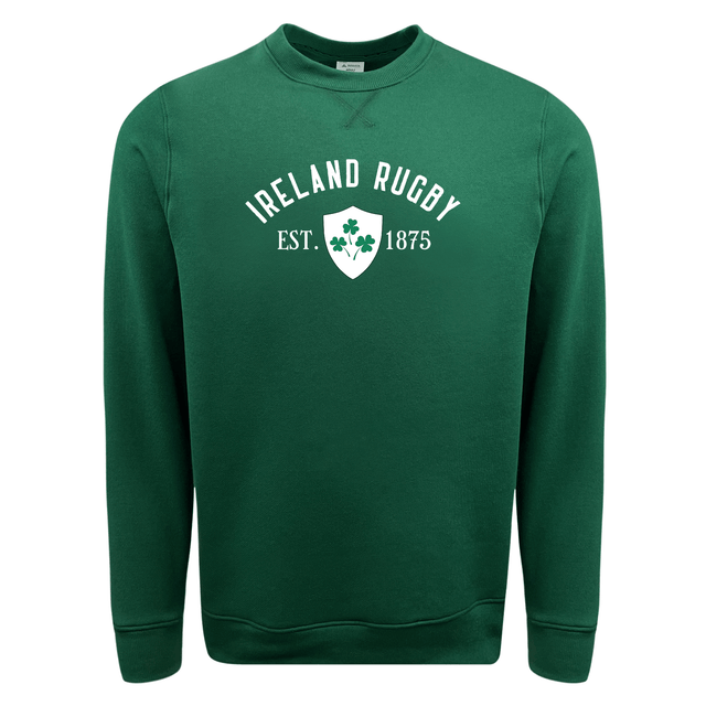 WRS Augusta Ireland Rugby Est 1875 Fleece Crewneck Sweatshirt - Green.