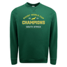 A WRS Augusta South Africa RWC 23 Champions Crewneck Fleece Sweatshirt that proudly displays the Rugby World Cup 23 Champions logo.