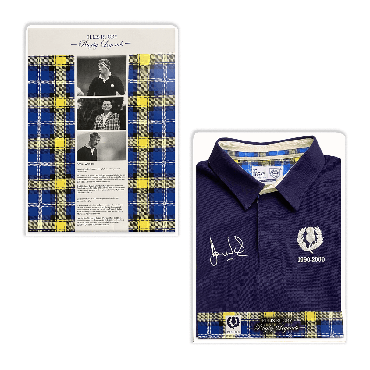Doddie Weir Vintage Scotland Rugby Polo by Ellis Rugby World Rugby Shop