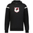Showcase classic style with the WRS Augusta England Heritage Prep Vintage Shield Hoodie—this black hoodie features white stripes on the upper sleeves and a vintage shield crest with a red rose and bold "1871" detailing.