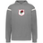 The WRS Augusta England Heritage Prep Vintage Shield Hoodie features a gray design with white stripes, a red rose emblem, and "1871"—a classic homage to England heritage style.