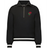 The EMB Augusta Women's Vintage England Heritage Prep Pullover features black fabric, white cuff and hem stripes, and "1871" with a red rose embroidered on the chest—delivering classic sweater vibes.