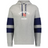 The WRS Augusta Nations of Rugby England Jackson Way Hoodie features light grey fabric, navy sleeve stripes, a front pocket, and "ENGLAND RUGBY" text with a red rose graphic on the chest.