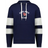 The WRS Augusta Nations of Rugby England Jackson Way Hoodie showcases a navy design with white and navy sleeve stripes, a front pocket, and an "England Rugby" logo with red rose on the chest.