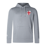 The England Shield Club Lightweight Hoodie from EMB Canterbury is perfect for Rugby supporters. It features a front pocket, hood, England shield emblem with a red cross on the left chest, and the brand logo on the right sleeve.