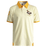 The Ellis Rugby Springboks 1995 Vintage Polo, by Ellis Rugby, is a beige shirt with yellow details, a car graphic, "RWC FINAL 1995" text commemorating the Springboks' Rugby World Cup win and a patch on the sleeve.