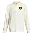 This France 1968 Grand Slam Classic Rugby Shirt by Ellis Rugby is a timeless piece with a white long-sleeve design, featuring a blue crest and gold figure on the chest. Celebrate rugby heritage with this vintage design from Ellis Rugby.