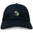 The Eagle High Mustangs Adult Low-Profile Cotton Twill Dad Cap by EMB S&S Activewear features team embroidery: an eagle crest, the letter "E," a rugby ball, and "Montana Rugby" in green and white.